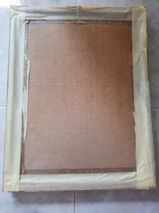 Cuadro medio punto pastor alemán