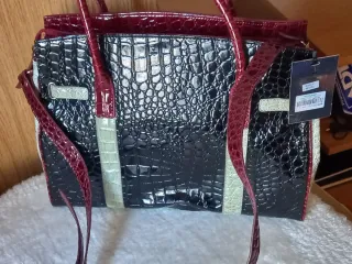 Borsa tipo Hermes scintillante a 3 tonalità