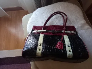 Borsa tipo Hermes scintillante a 3 tonalità