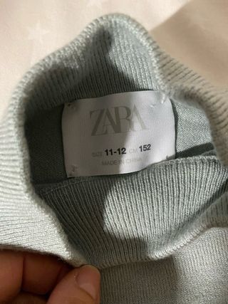 Jersey fino Zara verde 11/12 años