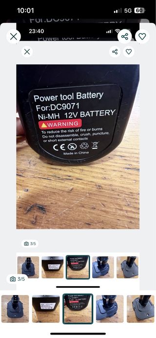 Bateria DeWalt DC9071 12V 9800mAh NOVO