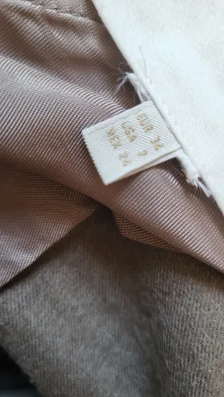 Pantalón Massimo Dutti Pinzas Beige Mujer