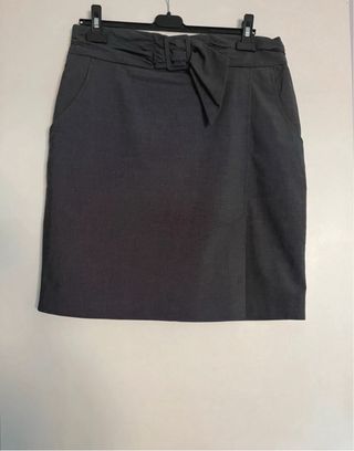 Falda lápiz gris marengo T XXL Trucco