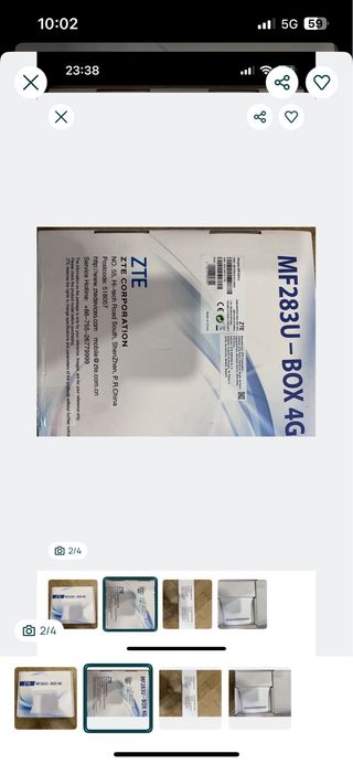 Router ZTE MF283U-BOX 4G Novo