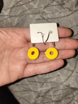 Pendientes de donut con chocolate