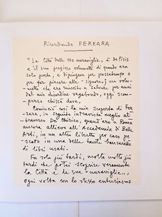 Orfeo Tamburi, Un Pittore A Ferrara 1985 Libro