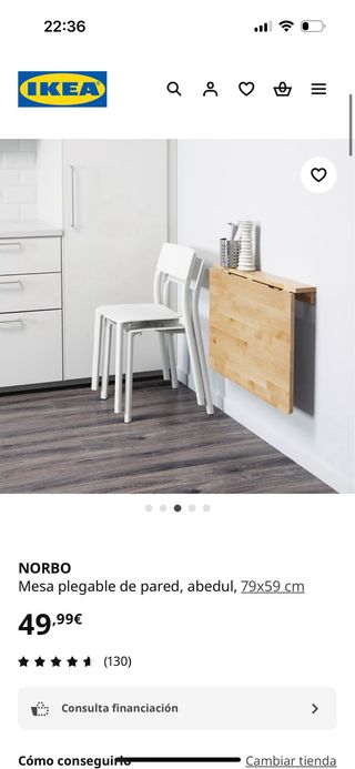Mesa plegable ikea