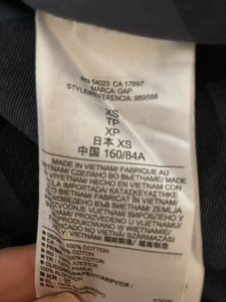 Camisa de cuadros Gap Talla XS