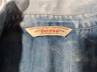 Camicia denim sfilacciata effetto lavato