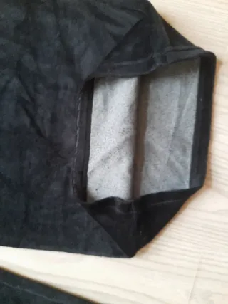 Pantalón Palazzo Mujer Terciopelo Negro XL