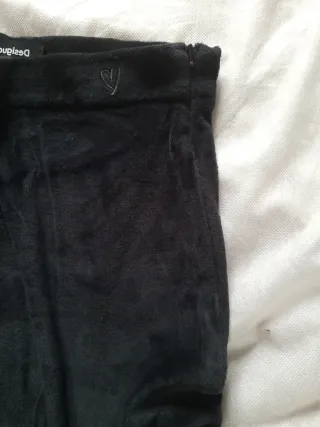 Pantalón Palazzo Mujer Terciopelo Negro XL