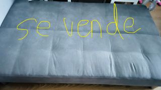 Sillón Cama Tela Gris