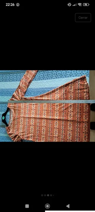 Vestido estampado tacto suave talla única