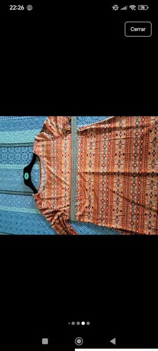 Vestido estampado tacto suave talla única