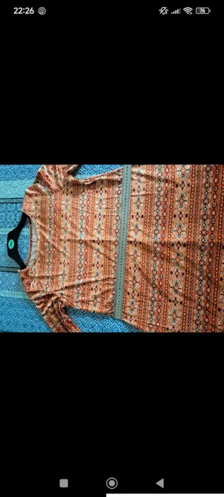 Vestido estampado tacto suave talla única