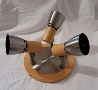 Applique soffitto metallo e legno