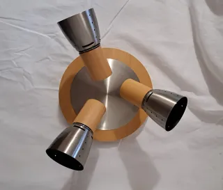 Applique soffitto metallo e legno