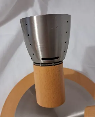 Applique soffitto metallo e legno