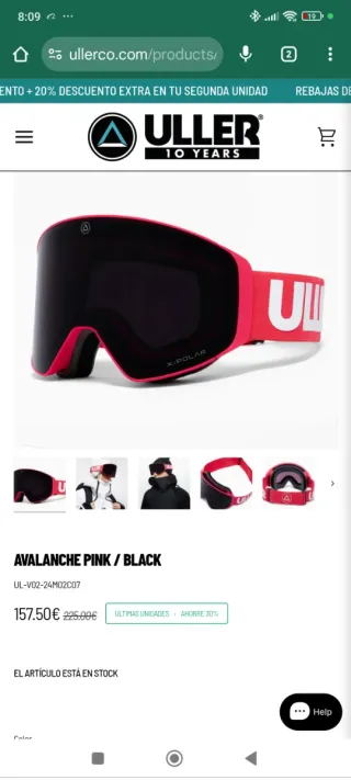 Gafas Uller Avalanche Máscara Intercambiable