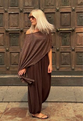 Capa Zara Hilo Metalizado Talla Única