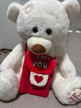 Orsacchiotto bianco I Love You