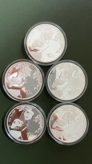 Onza Plata Panda China 2023