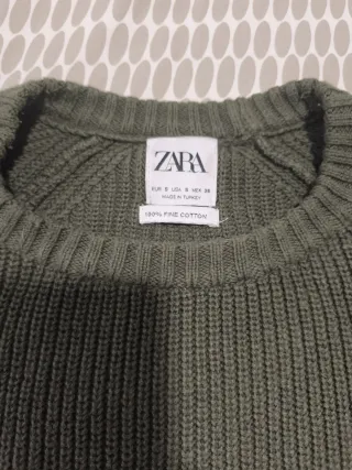 Jersey Zara Hombre Verde Militar Talla M