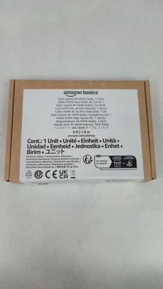 Cable HDMI Amazon Basics 4K 1.8m