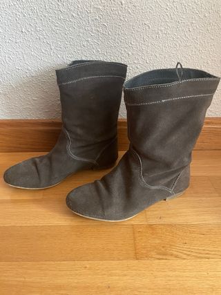 Botines altos piel mujer