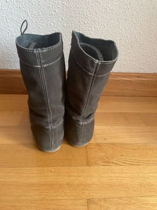 Botines altos piel mujer