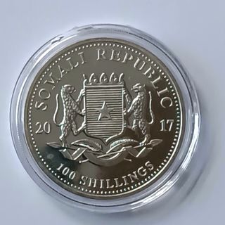 Moneda Plata Elefante Somalia 2017 1oz