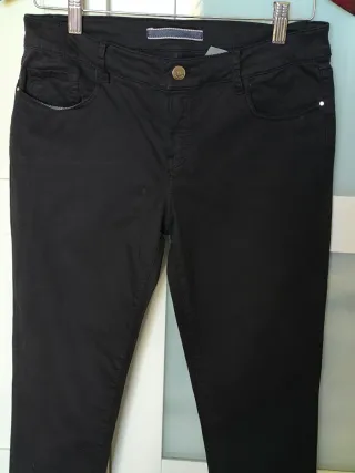 Massimo Dutti Jeans Skinny Fit Mujer Negros