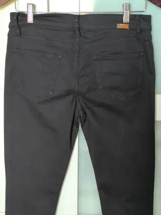 Massimo Dutti Jeans Skinny Fit Mujer Negros