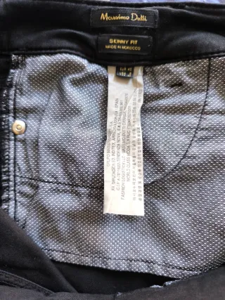 Massimo Dutti Jeans Skinny Fit Mujer Negros