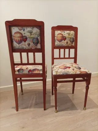 Pareja Sillas Antiguas Restauradas