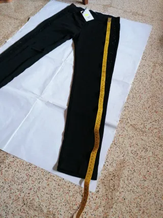 Pantaloni donna neri elasticizzati taglia M