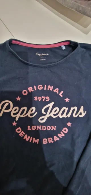 Camiseta Pepe Jeans Azul Manga larga talla 16