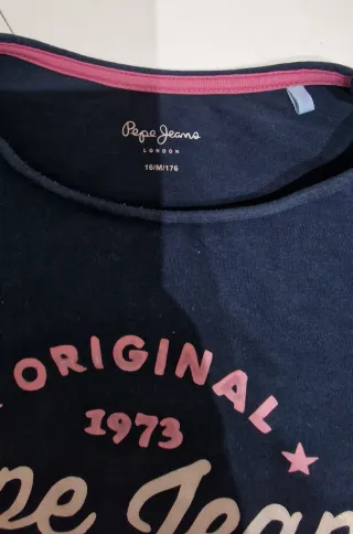 Camiseta Pepe Jeans Azul Manga larga talla 16