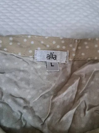 Camisa premamá beige lunares