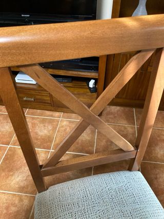 Mesa Comedor + 4 Sillas Teka banak colonial