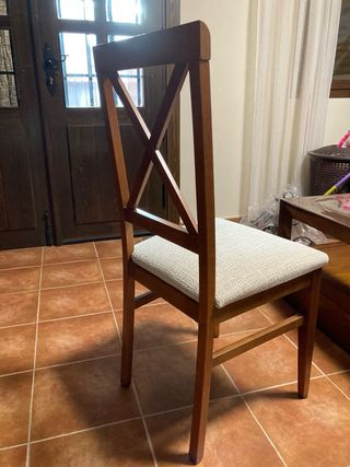 Mesa Comedor + 4 Sillas Teka banak colonial