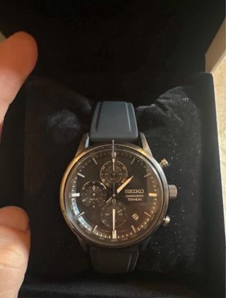 Reloj Seiko Titanium Chronograph Negro