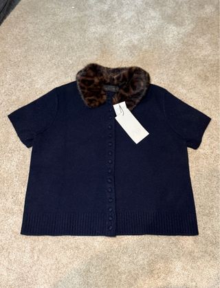 Cárdigan Zara cuello estampado animal Talla M