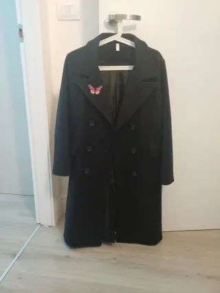 Cappotto Lana Nero Donna