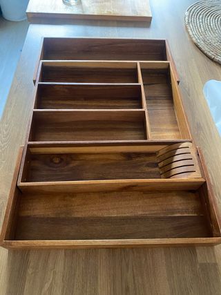 Bandeja cubiertos madera Zara Home