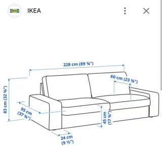 Sofá KIVIK 3 plazas gris claro