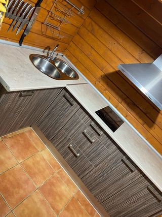 Cocina modular madera y metal