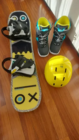 Equipo completo snowboard infantil Wed'ze 105.