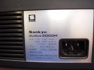 Proyector Alta Gama Cine 8 + Super8 SANKYO 2000-H