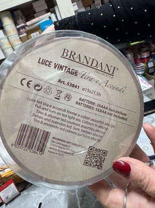 Lampada Vintage Brandani Vetro Plastica